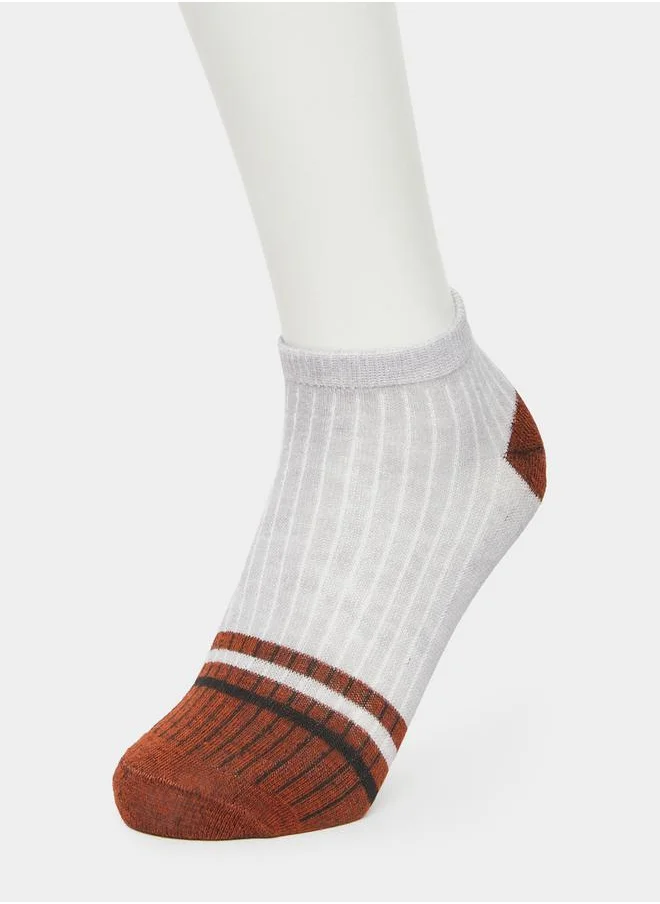 Styli Set of 5 - Striped Detail Crew Socks