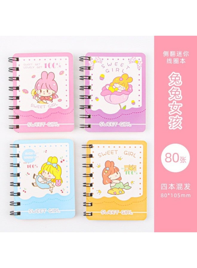HELPS Creative Cute Side Turn Coil Book Student Cartoon A7 Word Hand Account Small Notebook Mini Pocket Notebook - Image 1