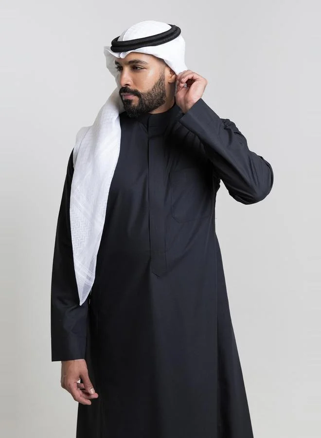 الشياكة توب كلاسيك رجالي صيفي، أسود - 59 بوصة
