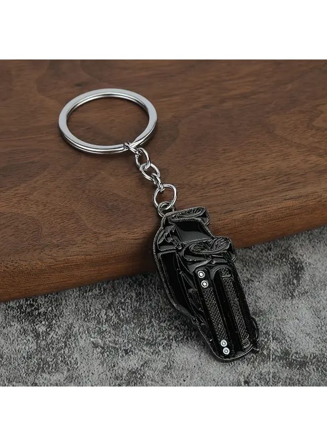 Red Zinc Alloy Modified Car Keychain 3D Metal Pendant Gift With Enamel - Image 5