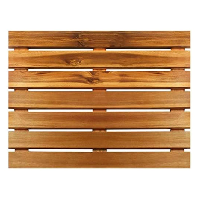 Thirteen Chefs Villa Acacia Wooden Bath Mats 23 x 23 Inch Acacia Wood Indoor or Outdoor Shower Mats  Slated Platform Wood Shower Mat for Floor