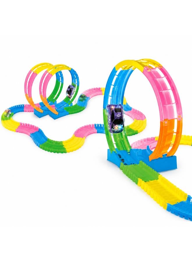 Variable Tracks Car Glow Racing Track Set – 235 Pieces - Image 2