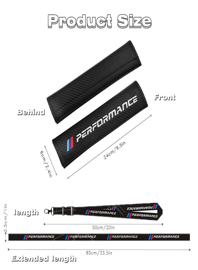 QOMAGO car embleme seat Belt Cover Carbon Fiber Texture Car seat Belt Shoulder Pad Cover Soft and Comfortable Suitable for Any Car Model - Image 2