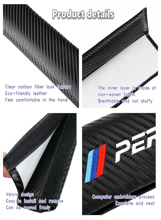 QOMAGO car embleme seat Belt Cover Carbon Fiber Texture Car seat Belt Shoulder Pad Cover Soft and Comfortable Suitable for Any Car Model - Image 4