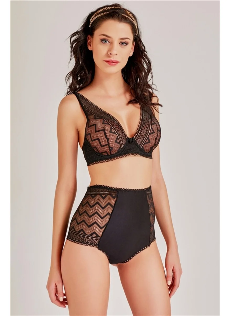 ماجيك فورم 3748 - Zigzag Pattern Lace Sponge Bra
