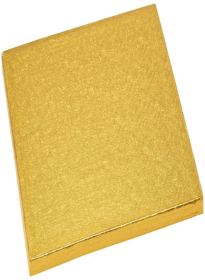 DecoPac Square Cake Drum, Foil Covered Cake Drum, Sturdy Half Inch Thick, Pack of 5, Gold - 8 Inch - Image 4