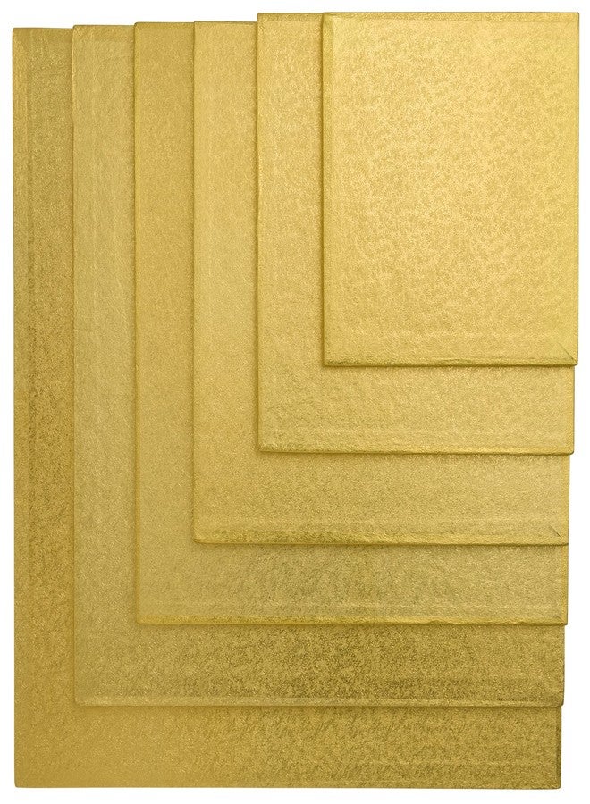 DecoPac Square Cake Drum, Foil Covered Cake Drum, Sturdy Half Inch Thick, Pack of 5, Gold - 8 Inch - Image 3