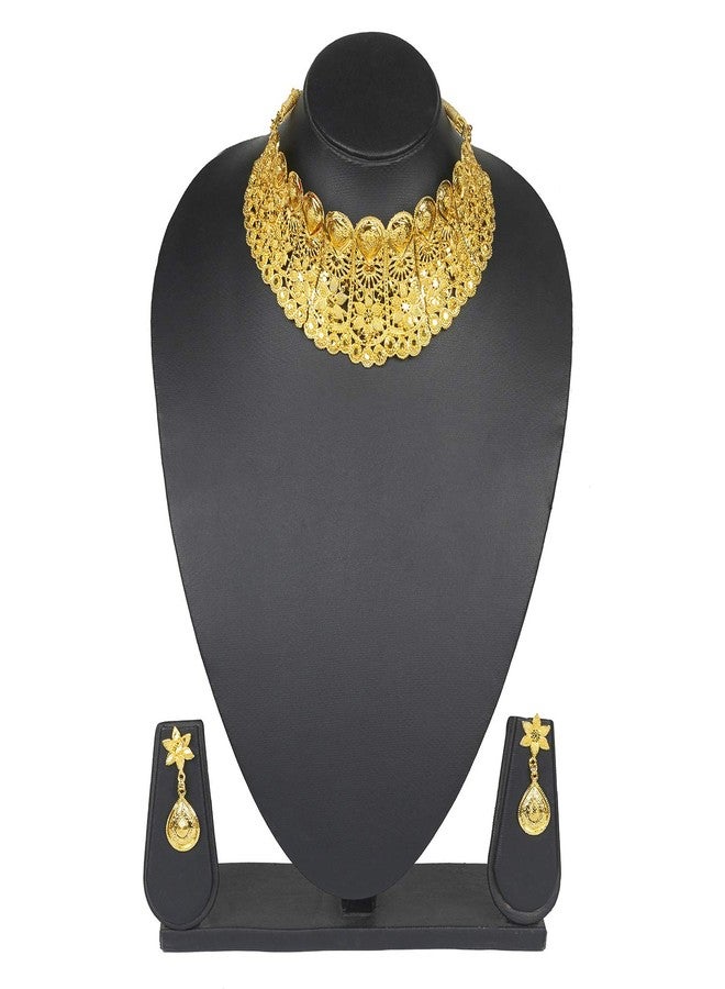 Bodha Traditional Indian One gram Gold Bridal DulhanGold Plated Hi Micron Choker Jewellery Set for Women (SJ_2807) - Image 4
