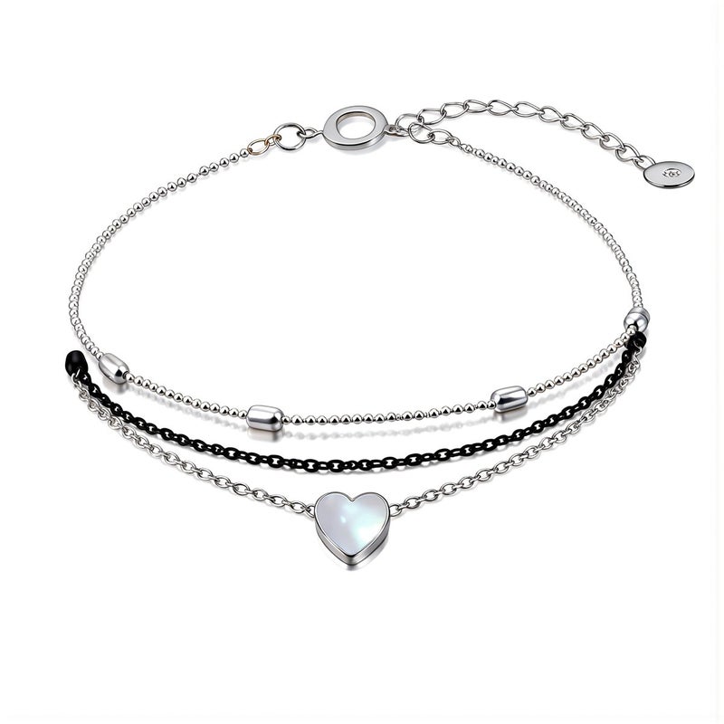 Adjustable Layered Heart Anklets for Women All Ankle Size Fit Free Size Ankle Bracelet - Image 2