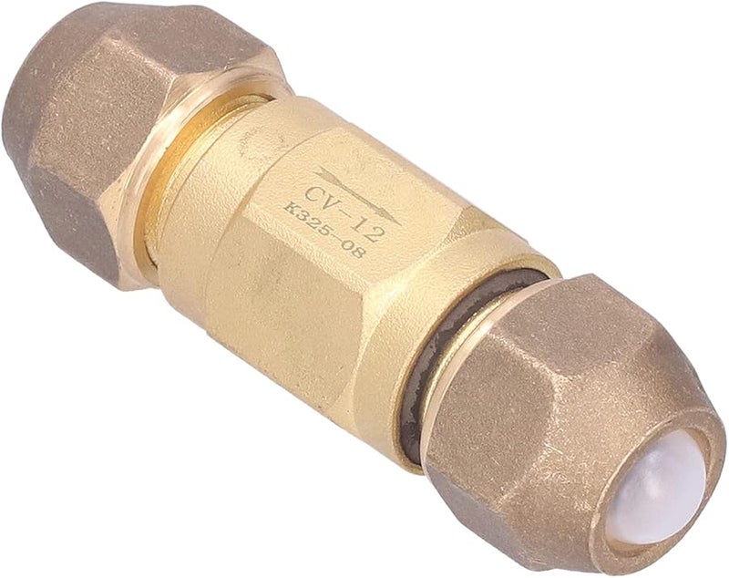 صمام فحص من النحاس 1 2 بوصة، صمام عدم رجوع أحادي الاتجاه، محمل بنابض، عالي الضغط لمضاغط الهواء - Image 2