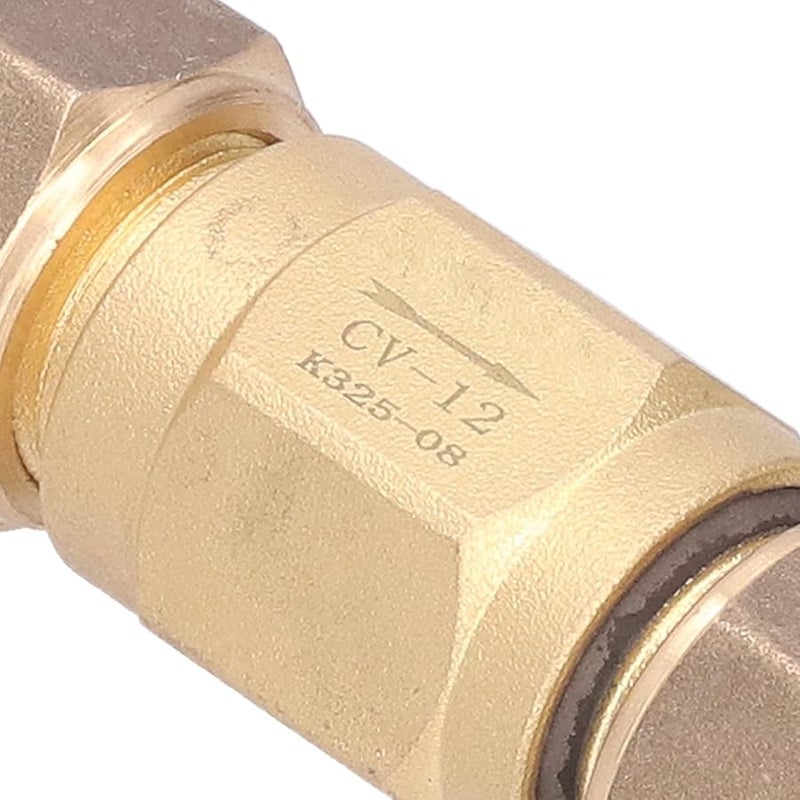 صمام فحص من النحاس 1 2 بوصة، صمام عدم رجوع أحادي الاتجاه، محمل بنابض، عالي الضغط لمضاغط الهواء - Image 5