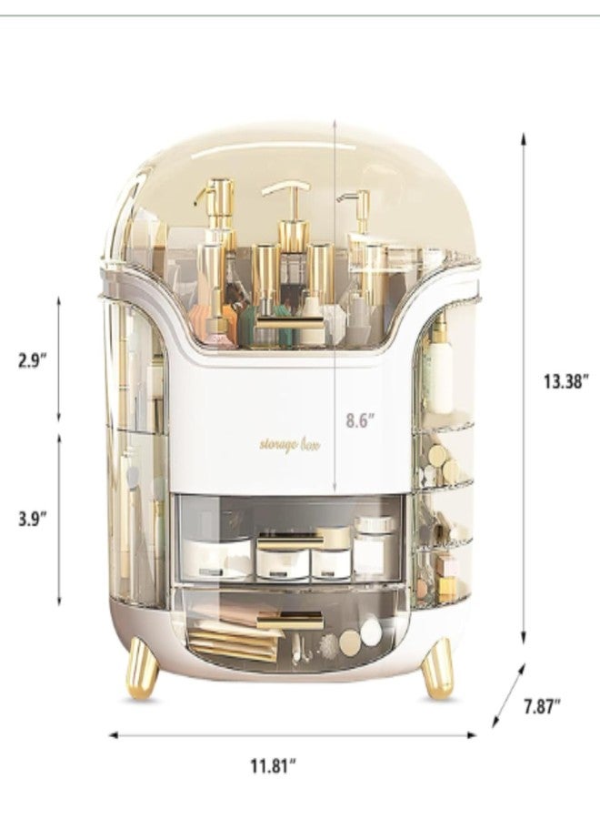 Eslora r Portable Light Luxury Series Multi-Function Lipstick, Make Up Box Dustproof Cosmetics Skin Care Products Storage, Jewelry Organizer Case - Green (S-White) - Image 2