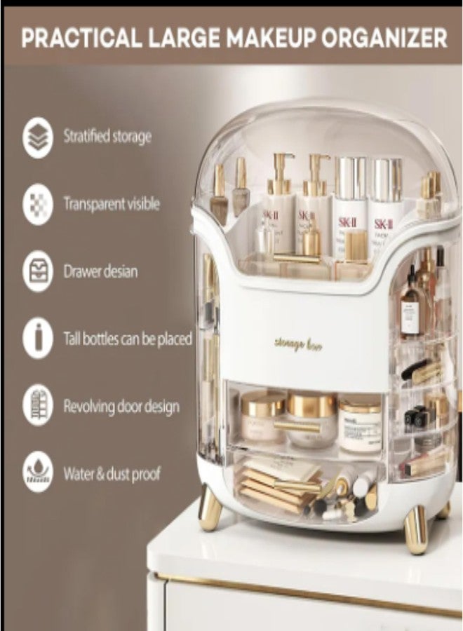 Eslora r Portable Light Luxury Series Multi-Function Lipstick, Make Up Box Dustproof Cosmetics Skin Care Products Storage, Jewelry Organizer Case - Green (S-White) - Image 5
