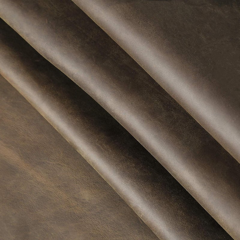 DeShan Tooling Leather 4.5-5oz/1.8-2.0mm Thick Finished Grain Cowhide Leather Cow Skins Crafts Hobby Sewing Tooling Workshop Crafting Pre-Cut Leather Hides Leather Sheet (9"x12", Dark Brown) - Image 3