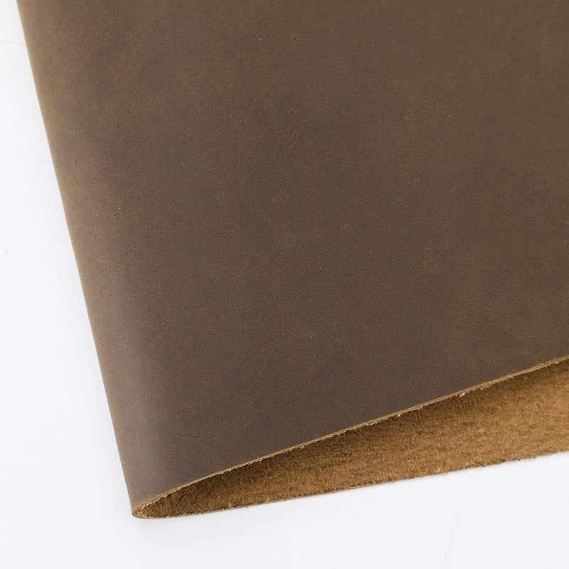 DeShan Tooling Leather 4.5-5oz/1.8-2.0mm Thick Finished Grain Cowhide Leather Cow Skins Crafts Hobby Sewing Tooling Workshop Crafting Pre-Cut Leather Hides Leather Sheet (9"x12", Dark Brown) - Image 1