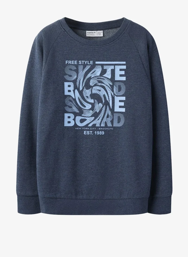 NAME IT Kids Graphic Crew Neck Sweatshirt