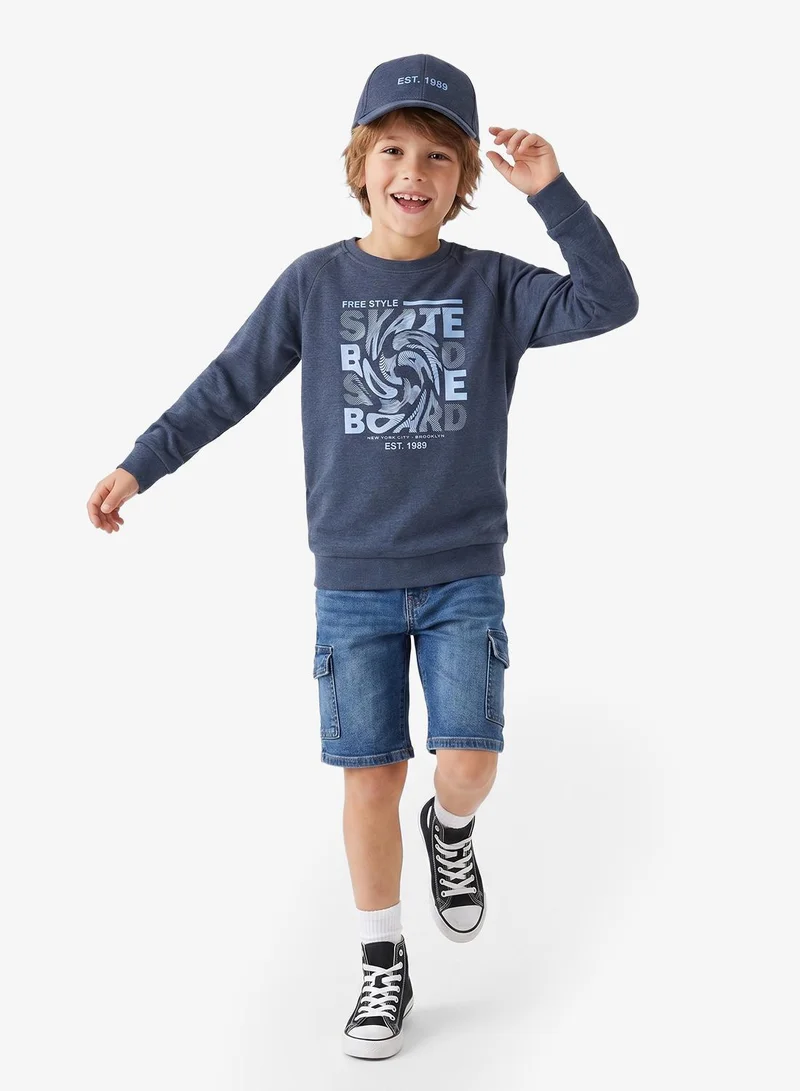 NAME IT Kids Graphic Crew Neck Sweatshirt