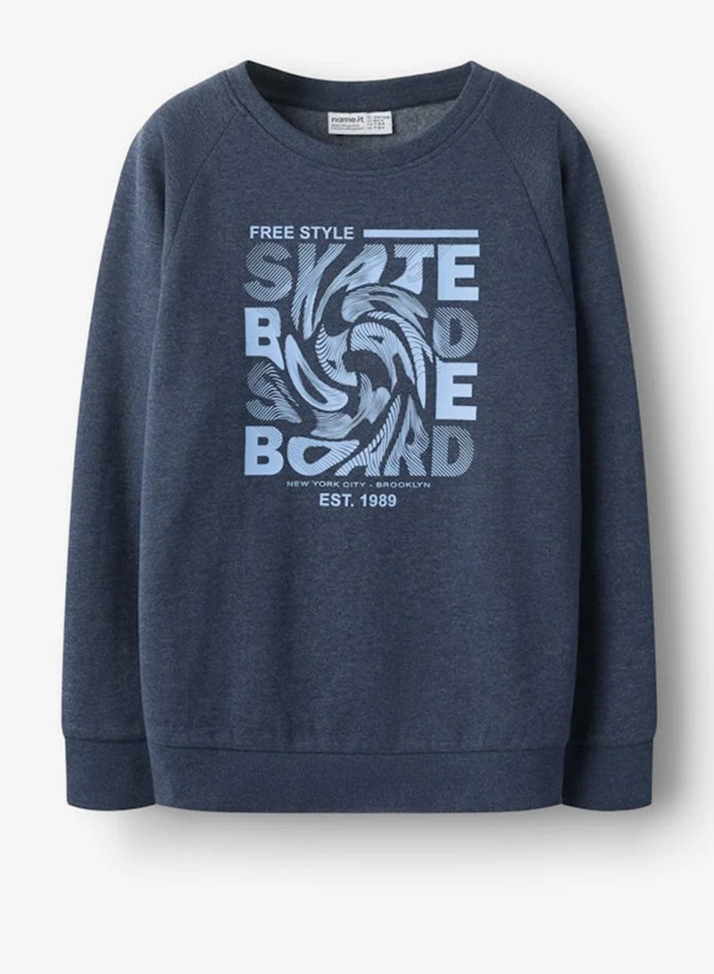 Name It Navy Blazer 1989 Kids Graphic Crew Neck Sweatshirt for Men | Best Price UAE