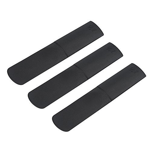 Zetiling Saxophone, 3 PCS Plastic Alto Saxophone Mouthpiece Reeds 2.5 Parts Repair Accessory Black - Image 1