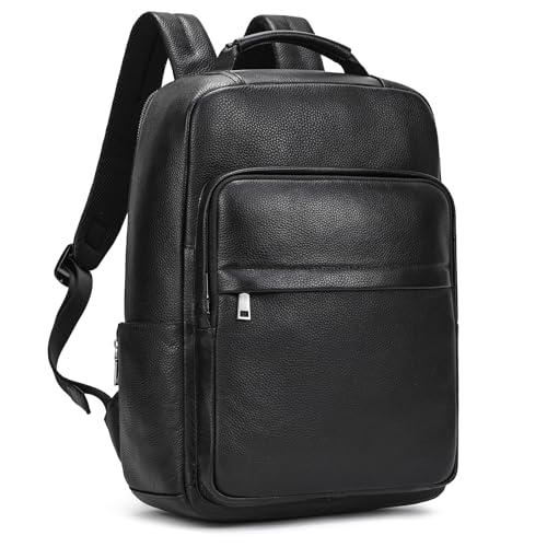 LUUFAN Genuine Leather Shoulder Bag Men Women Casual Backpack Slim Daypack Laptop Rucksack Business Travel Outdoor Bag - Image 1