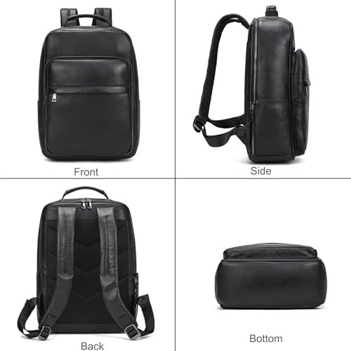LUUFAN Genuine Leather Shoulder Bag Men Women Casual Backpack Slim Daypack Laptop Rucksack Business Travel Outdoor Bag - Image 2