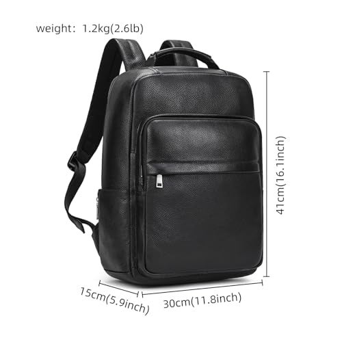 LUUFAN Genuine Leather Shoulder Bag Men Women Casual Backpack Slim Daypack Laptop Rucksack Business Travel Outdoor Bag - Image 5