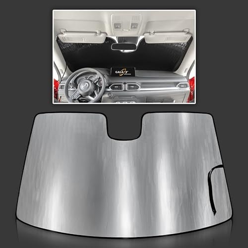 Galaxy Auto Shield GalaxyAutoShield Custom Fit Windshield Sun Shade for 2017 2018 2019 2020 2021 2022 2023 2024 2025 Mazda CX5 CX5 SUV Insulated Privacy Accessories Blockout UV Reflector Protection Made in USA - Image 1
