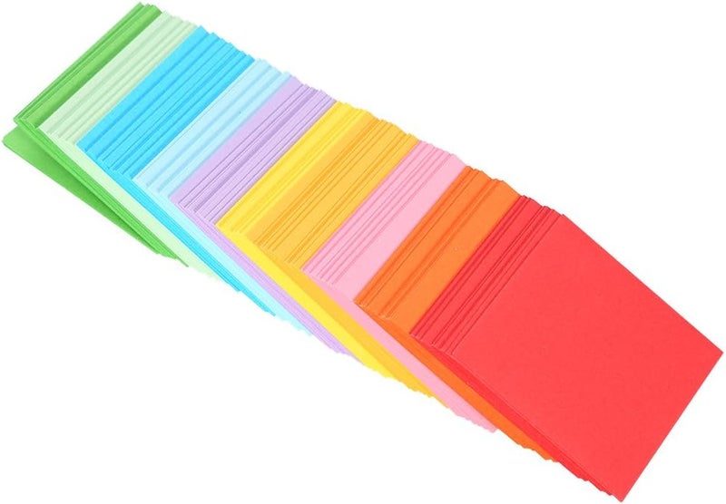 Origami Paper, 520 Sheets Coloured Papers, 5x5cm 2 Inch 10 Mixed Colors, Double Sided Origami Crane Craft Sheets for Arts and Crafts Projects, for Kids Grown-ups School Teachers - Image 1