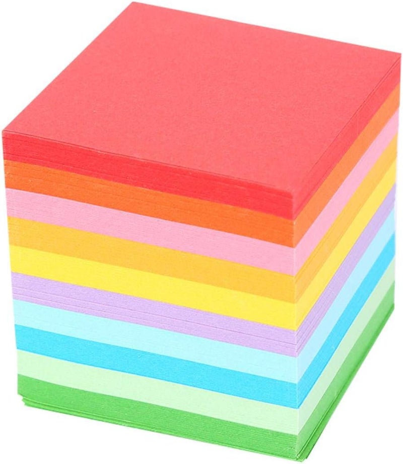 Origami Paper, 520 Sheets Coloured Papers, 5x5cm 2 Inch 10 Mixed Colors, Double Sided Origami Crane Craft Sheets for Arts and Crafts Projects, for Kids Grown-ups School Teachers - Image 4