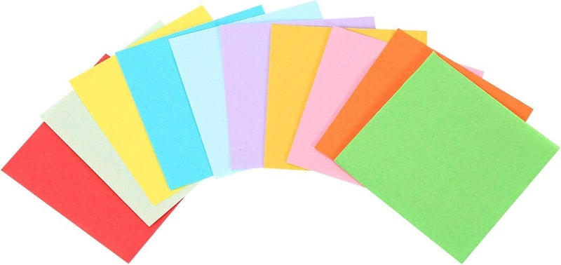 Origami Paper, 520 Sheets Coloured Papers, 5x5cm 2 Inch 10 Mixed Colors, Double Sided Origami Crane Craft Sheets for Arts and Crafts Projects, for Kids Grown-ups School Teachers - Image 2