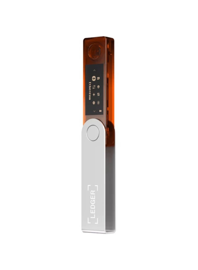 Ledger Nano X Hardware Wallet | Safest Crypto & NFT Cold Storage, Big Screen + Wireless Bluetooth & Type-C Connectivity, 5000+ Coins Supported, for iOS & Android, MacOS & Windows - Orange - Image 1