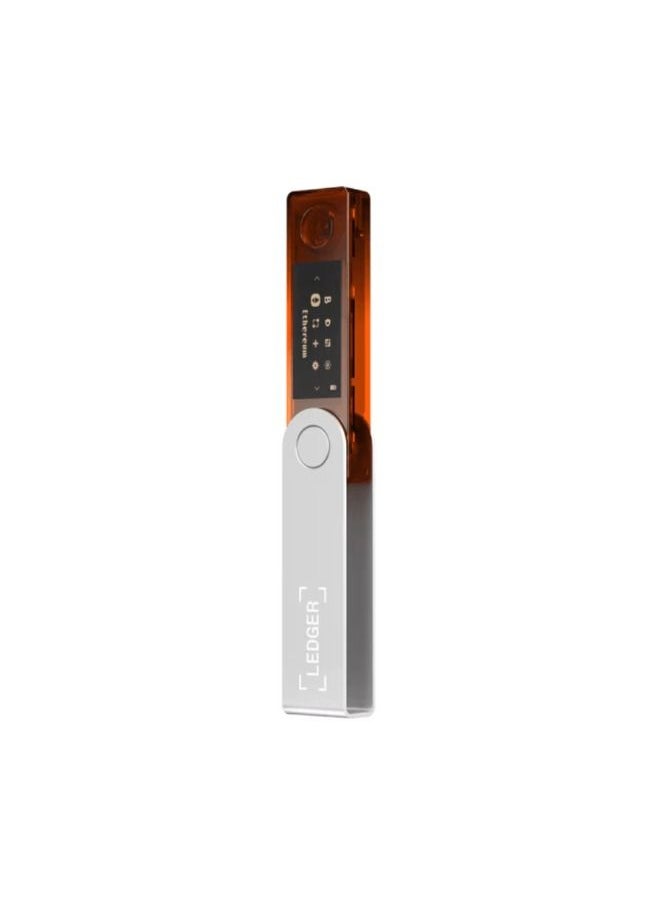 Ledger - Nano X Hardware Wallet | Safest Crypto & NFT Cold Storage, Big Screen + Wireless Bluetooth & Type-C Connectivity, 5000+ Coins Supported, for iOS & Android, MacOS & Windows - Orange - Image 1