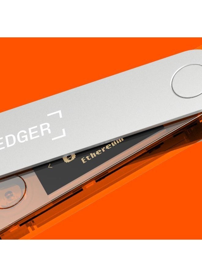 Ledger - Nano X Hardware Wallet | Safest Crypto & NFT Cold Storage, Big Screen + Wireless Bluetooth & Type-C Connectivity, 5000+ Coins Supported, for iOS & Android, MacOS & Windows - Orange - Image 1