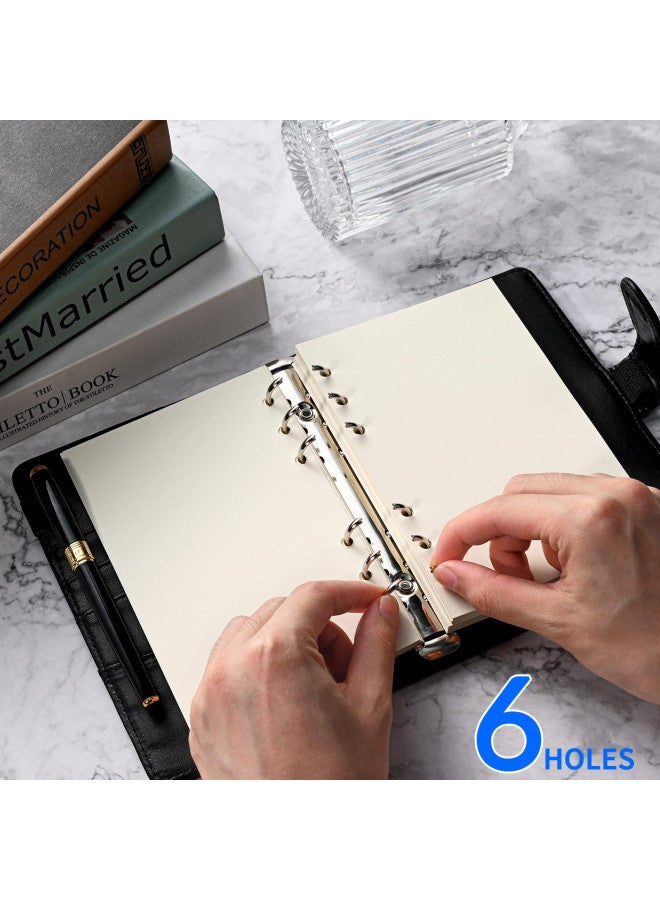 Tofun A6 Refillable Paper, A6 Blank Refill Paper, A6 Binder Refills for 6-Ring Binders Planner Traveller Journal Notebook Dairy,Filler Paper Insert, 80 Sheets 160 Pages, Blank - Image 5
