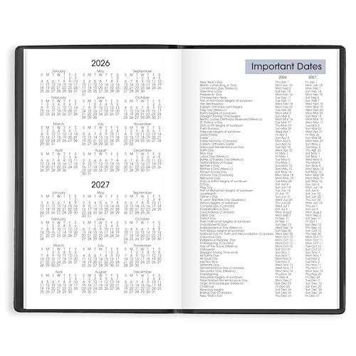AT-A-GLANCE 2026 Planner, Weekly, 3-1/2" x 6", Pocket Size, Open Scheduling, DayMinder, Black (SK480026) - Image 4