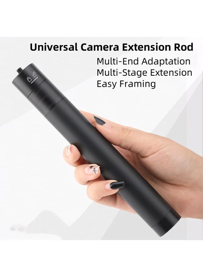 Black Aluminum Gimbal Selfie Stick Telescopic Extension Pole For DJI Insta360 X3 X4 X5 - Image 2