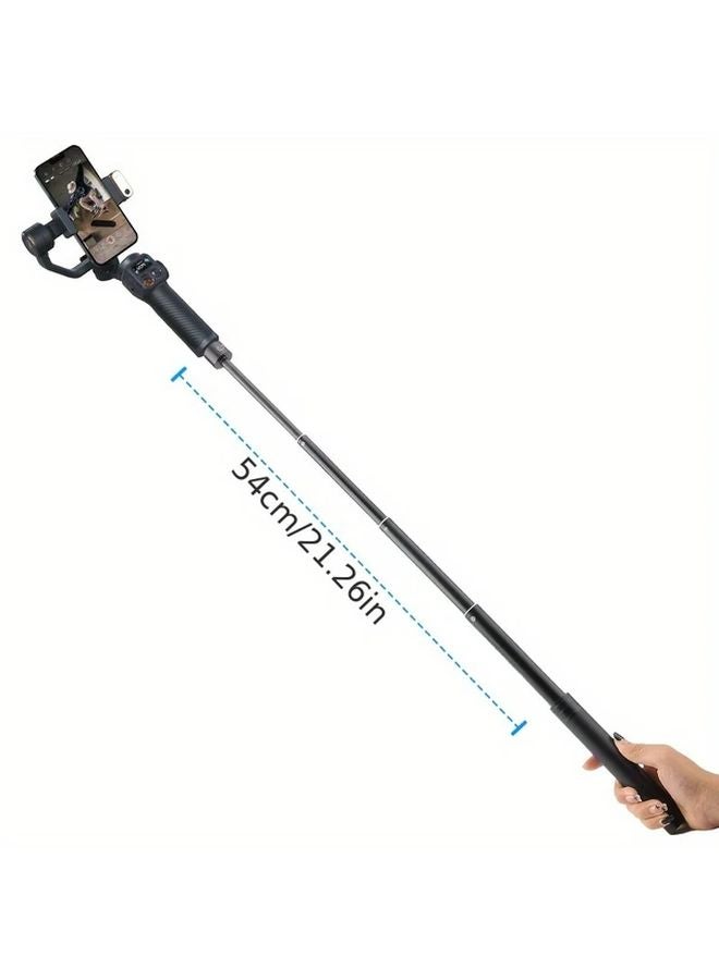 Black Aluminum Gimbal Selfie Stick Telescopic Extension Pole For DJI Insta360 X3 X4 X5 - Image 4