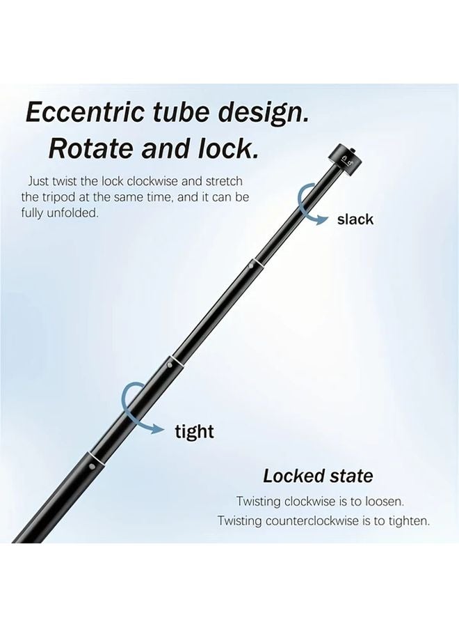 Black Aluminum Gimbal Selfie Stick Telescopic Extension Pole For DJI Insta360 X3 X4 X5 - Image 5
