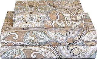 Pointehaven 100% Cotton Percale Sheets Queen Size - Printed Bed Sheet & Pillowcase Sets - Soft Cotton 4 Piece Bed - Image 1