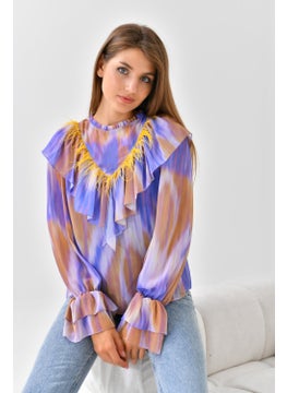 Garmi Ftz Women Chiffon Blouse Purple  - Image 1