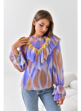 Garmi Ftz Women Chiffon Blouse Purple  - Image 5