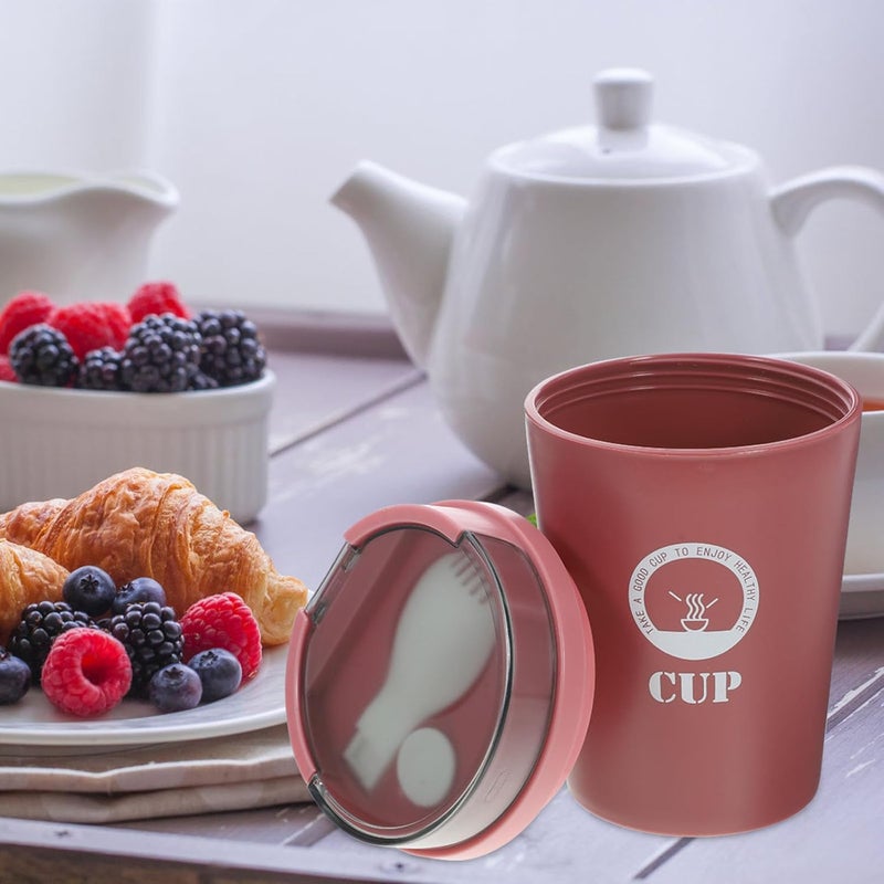 Cabilock Microwave Soup Containers With Lids Microwavable Soup Mug Soup Cups With Scoop Ramen Noodle Bowl Travel Container With Lid For Ramen Soup Beverages - Image 5