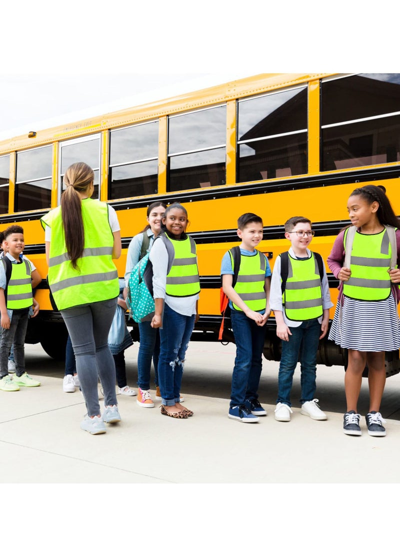 SYOSI Safety Vest Children, 2pcs Reflector Vest in Safety Vest Bicycle Child From (3-12 Years) Vest Neon Yellow Reflective for Better Visibility in Traffic - Image 4