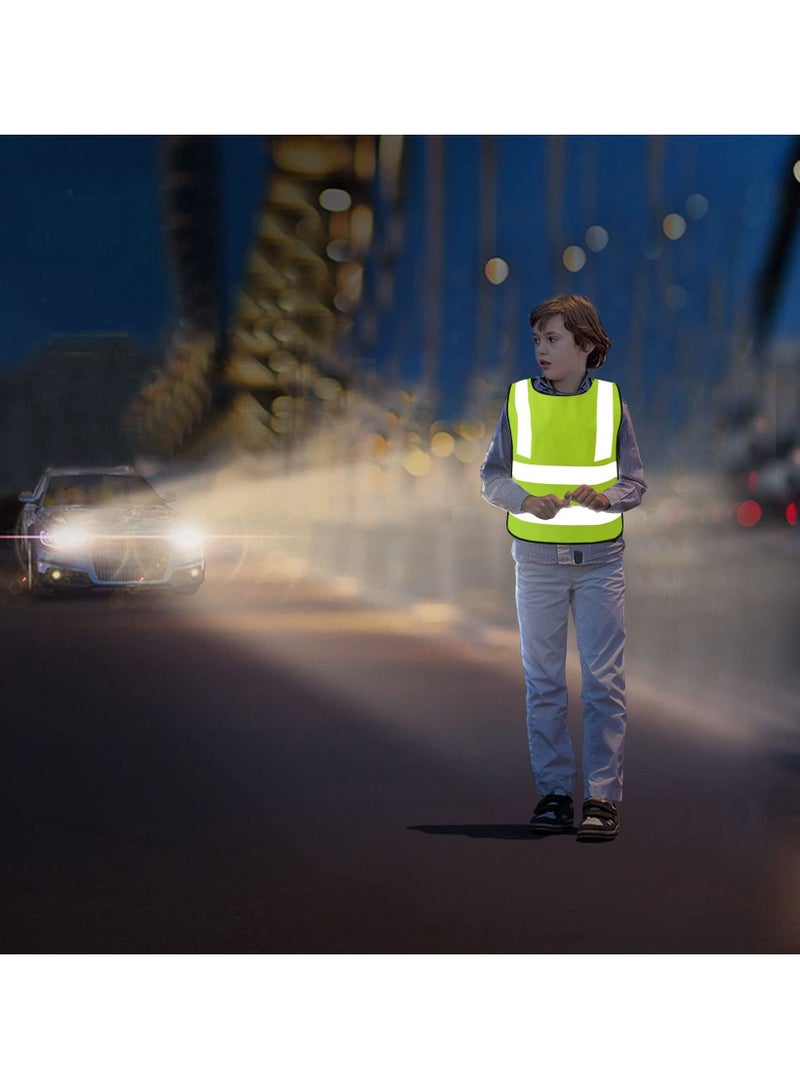 SYOSI Safety Vest Children, 2pcs Reflector Vest in Safety Vest Bicycle Child From (3-12 Years) Vest Neon Yellow Reflective for Better Visibility in Traffic - Image 3