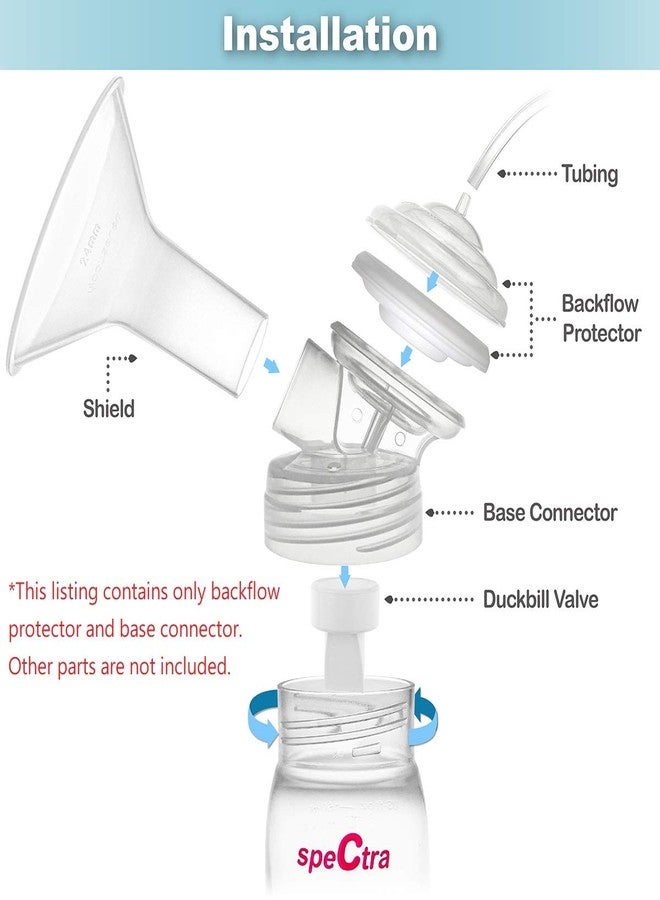 Nenesupply Backflow Protector Connector Compatible with Spectra S2 Spectra S1 Breastpumps Replace Spectra Pump Parts Replace Spectra Backflow Protector Work with Spectra Flange - Image 2