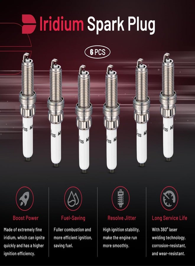 BDFHYK 93560 Platinum Iridium Spark Plugs Compatible with Porsche Cayenne Macan Panamera,Compatible with Audi A6 allroad Quattro A7 Sportback A8 Quattro Q7 Q8 RS5 S4 S5 S6 S7 SQ5 2.9L 3.0L V6 Set of 4 - Image 4