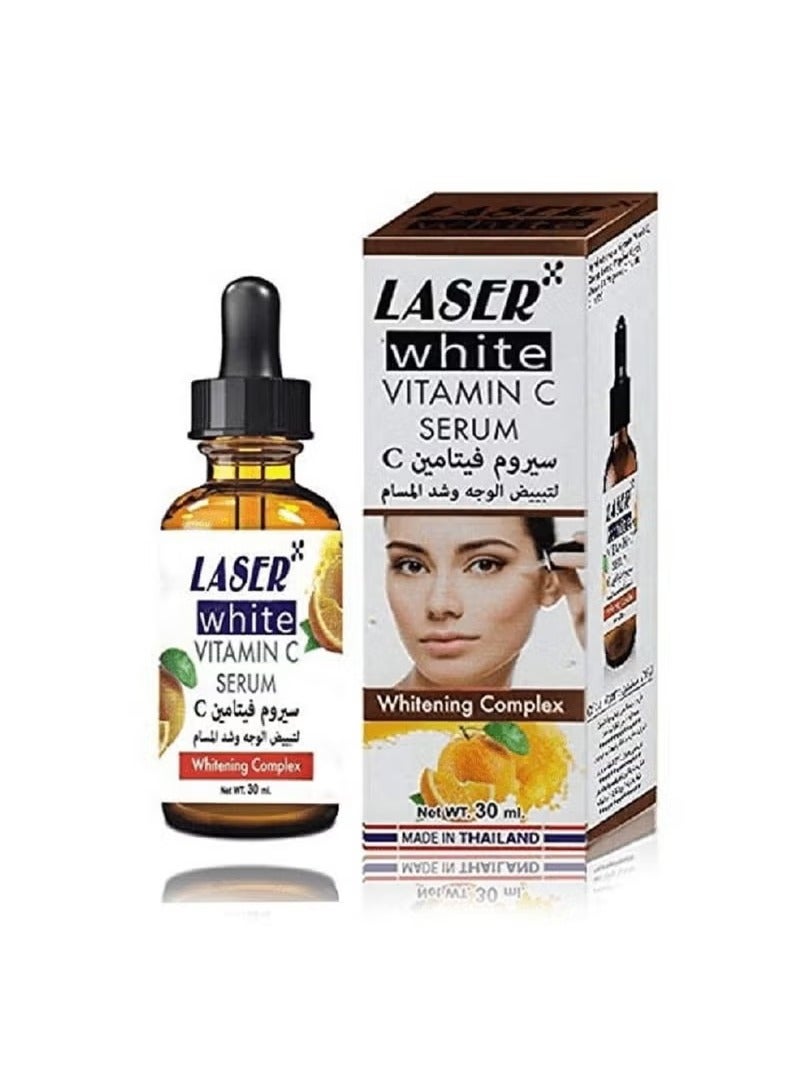 ليزر وايت سيروم فيتامين سي لتبييض الوجه وشد المسام 30مل