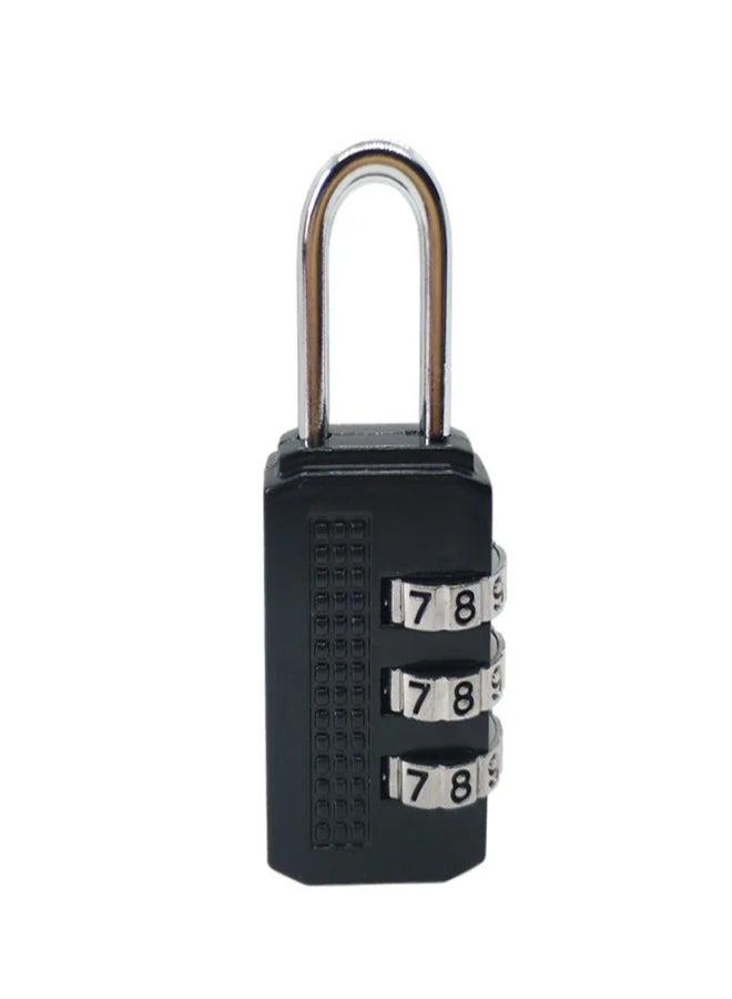 3 Digit Combination Password Lock Zinc Alloy Security Lock Suitcase Luggage Coded Lock Cabinet Locker Padlock,Black  - Image 5