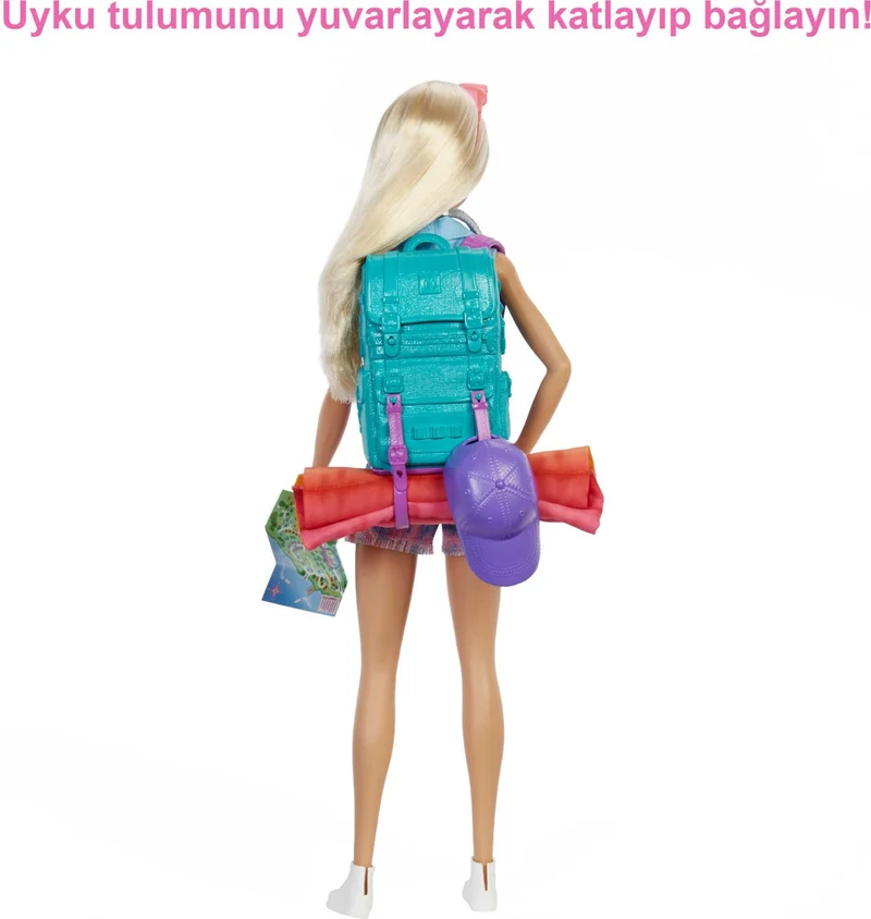 Barbie Goes Camping Play Set (29 Cm, Blonde) And Pet Friendly Puppy, Sleeping Bag, 10 Camping Accessories, 3-7 Years Old Hdf73