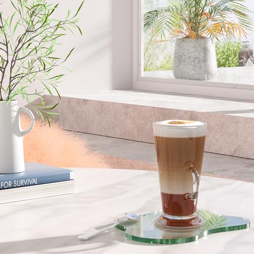 Leadiy Acrylic Coaster Decorative Plates,Green Bar Drink Coaster, Clear Cloud Shape Coffee Cup Coaster, Perfect for Tabletop Protection and Accessories Display.(Green - Image 4